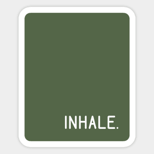 Green Inhale Sticker